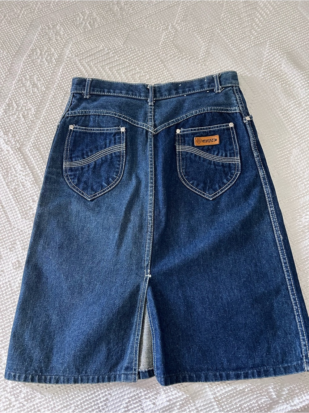 Vintage Gitano denim knee length skirt